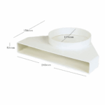 Manrose 1645 System 225 Elbow Plenum Bend With 125mm Spigot