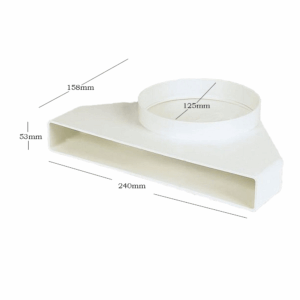 Manrose 1645 System 225 Elbow Plenum Bend With 125mm Spigot