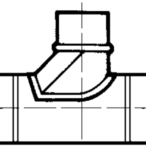 Galvanised Tee - 90DEG Shoed - 150X150mm