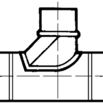 Galvanised Tee - 90DEG Shoed - 100X100mm