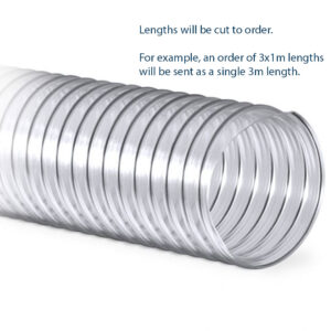 Tecflex Pu Clear Dust Extraction Hose - 300mm, 1m