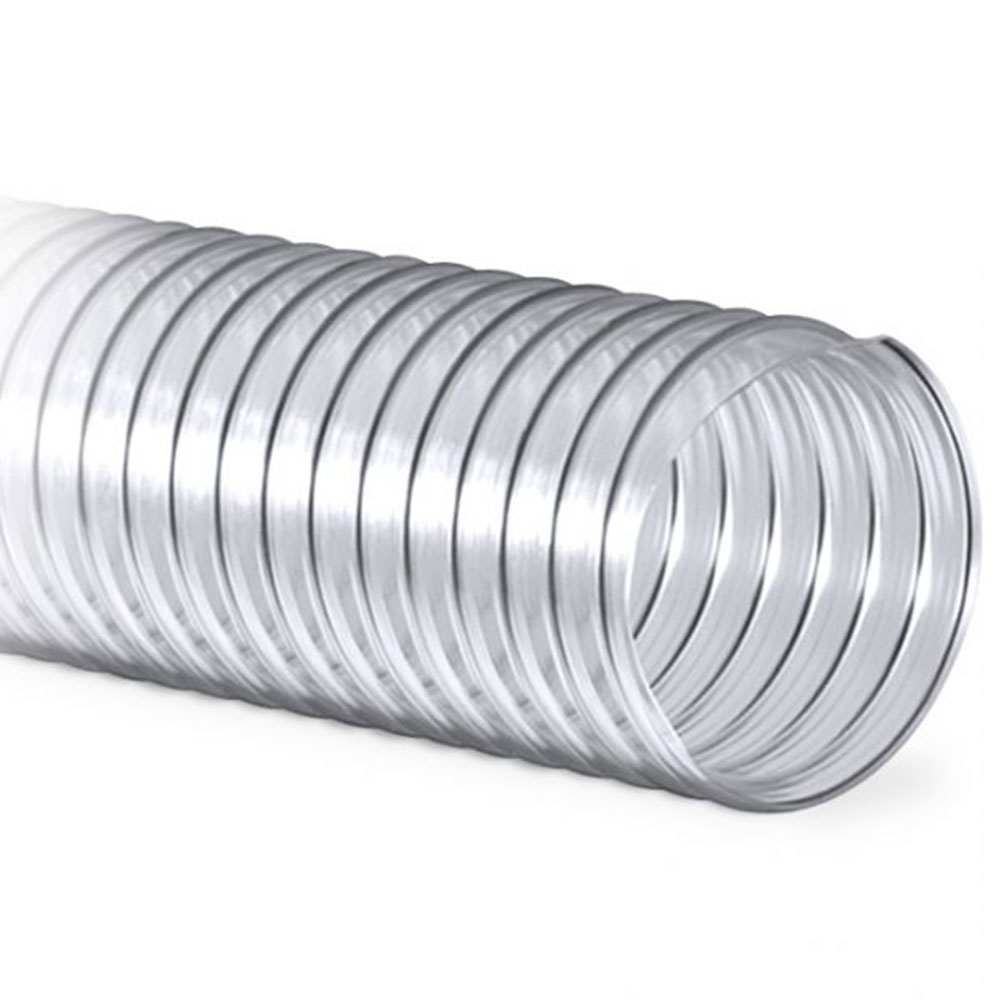 Tecflex Pu Clear Dust Extraction Hose - 180mm, 10m