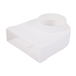 Kair Elbow Bend Adaptor Rectangular to Round 90 Degree - 204x60mm, 150mm