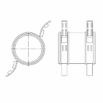 Kair 75mm Radial Ducting Connector - Inc. 2 X Sealing Rings