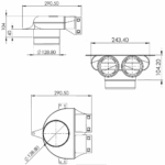 Pack of 2 x Kair 75mm Radial Ducting Plenum Bend - 90 Degrees