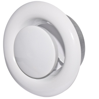 White Metal Extract Valve (Requires Fixing Collar) - 200mm