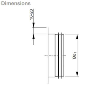 Galvanised Safe Take - Off Without Radius  - 450mm
