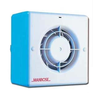 Manrose Centrifugal Bathroom Fan - 100mm, Timer