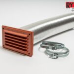Rytons 82mm Direct Ventilation Kit with 6×3 Louvre Grille - Terracotta