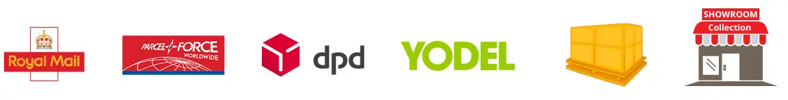 Couriers we use: DPD, DHL, Royal Mail and others